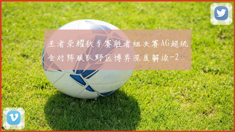 王者荣耀秋季赛胜者组决赛AG超玩会对阵狼队野区博弈深度解读